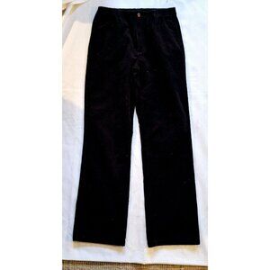 Talbots Kids Black Corduroy Pants Elastic Waist 100% Cotton Size 18 Made In Indo